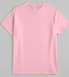 Men's Casual 100% Cotton Soft Crew Neck T-Shirt Daily Wear, High-Quality Plus-Size Pure Cotton Menswear,Mens Cotton T-Shirt, Paris Graphic Design, - 粉色 - 查看 4