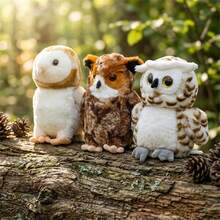 猫头鹰毛绒玩具，柔软蓬松的填充动物，是生日礼物、玩耍、母亲节、婚礼季、毕业季和返校季礼物的完美选择。 - 彩色 - 查看 3