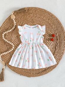 2件套幼儿女童可爱樱桃印花连衣裙套装 - 彩色 - 查看 3