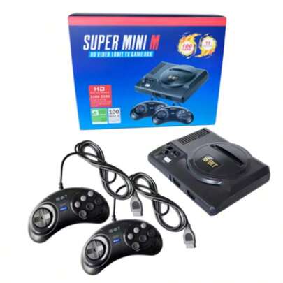 Console Retrô 16Bit Mini MD 100 Jogos Clássicos TV