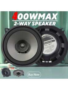 YAIUZGOO 1个汽车改装音响喇叭，6英寸，100W，两分频全频，汽车音响扬声器，重低音超薄改装扬声器 - B - 查看 6