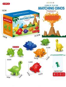 Juguete educativo interactivo con forma de dinosaurio, para interacción entre padres e hijos - Multicolor - Ver 11