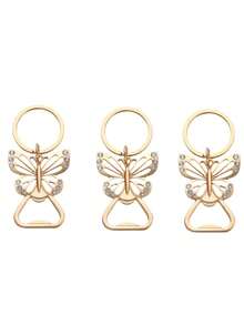 1/2个蝴蝶造型开瓶器钥匙扣，欧美婚礼派对生日礼物，锌合金啤酒开瓶器，非常适合生日、感恩节、母亲节、父亲节等场合。 - 查看 5