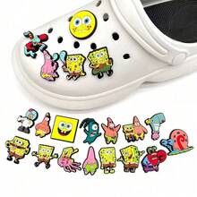 SpongeBob SquarePants 10 pezzi/set decorazione per festa di compleanno, inclusi charm in gomma morbida per scarpe. Caratterizzati da personaggi come Sandy, Patrick e Gary. Adatto per compleanni, regali per vacanze, riempitivi per buste regalo, omaggi per feste, regali, regali per la festa della mamma, regali per la stagione dei matrimoni e regali di Natale (stili assortiti casualmente) - fibbia per scarpe - Visualizzare 3