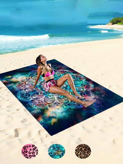 1 Pc Microfiber Extra Large Oversized Beach Towels ,Leopard Printed Design ,Soft & Lightweight Quick Dry Towel For Adults & Women And Family,Sand Free Beach Towel For Pool,Spa,Swim,Travel