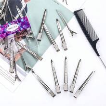 20 st. hårspännen med stylingkam, 3,5 tums hårspännen i metall med krokodilmönster, hårspännen i metall med lockar, hårspännen i metall, näbbspännen, med 1 st. stjärtkam, för kvinnor, frisör och smink - Multifärgad - Visa 10