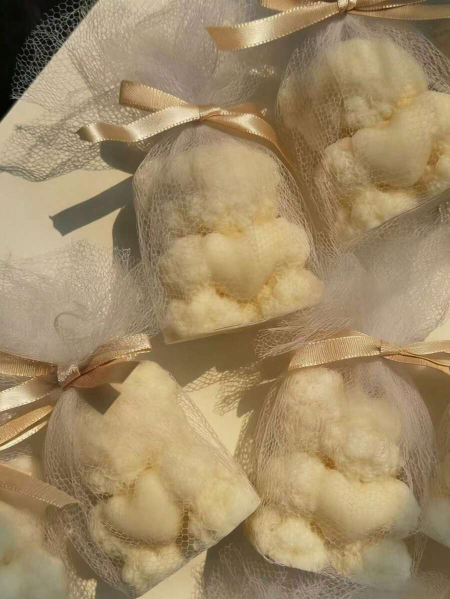 心形香氛蜡烛，可爱小熊蜡烛，网状包装，婚礼回礼，伴娘礼物，家居香氛蜡烛 - 多色 - 查看 1