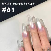 MIANEL 10ML 夏季美甲新品 2026 白色玻璃珠猫眼凝胶指甲油 透明闪粉指甲油 白色指甲油 美甲沙龙专用 UV 灯美甲 适用于手指甲和脚趾甲 - 彩色 - 查看 13