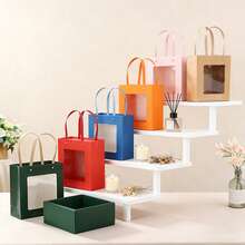 1套豪华透明窗口礼盒，纪念品包装空盒，生日礼盒 - 查看 7