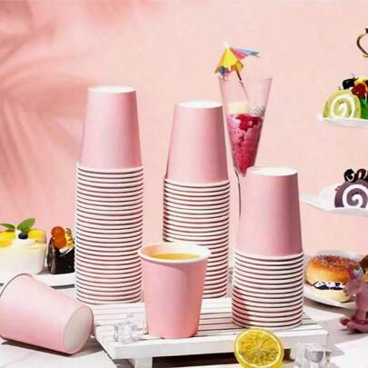 [Số lượng] Chiếc/Bộ Ly giấy dùng một lần màu hồng, nhiều màu, thích hợp đựng nước, nước ép, cà phê hoặc trà, lý tưởng cho đám cưới, tiệc tùng, dã ngoại, tiệc nướng, du lịch và sự kiện.