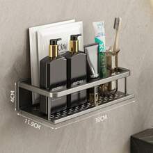 Aluminum Alloy Kitchen/Bathroom/Balcony Storage Rack, Waterproof & Rust-Proof, Bottle & Jar Organizer, Space-Saving, Two Installation Methods, No Drilling Required - A - View 18