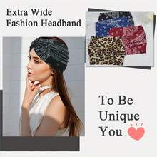 8pcs Bohemian Style Elastic Headbands, Suitable For Women, 5.5 Inch Stretchy Sports Headband Set, Polyester Hair Ties, Fashion Hair Accessories, No Feathers, Various Prints Summer Beach Hair Band Vacay Sweatband,Holiday,Travel,Festival,Birthday - Multicolor - View 2