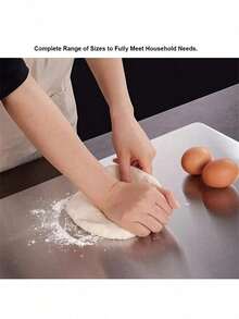 Stainless Steel Cutting Board, Double-Sided Kitchen Chopping Board With Hanging Hole, Easy To Clean, Non-Slip Food Prep Board For Meat, Vegetables, Fruits, Kitchen - Silver - View 12