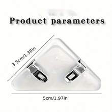 10 piezas de clips de carpeta triangulares multifuncionales de plástico anti-curvatura para organizar archivos de oficina - Multicolor - Ver 5