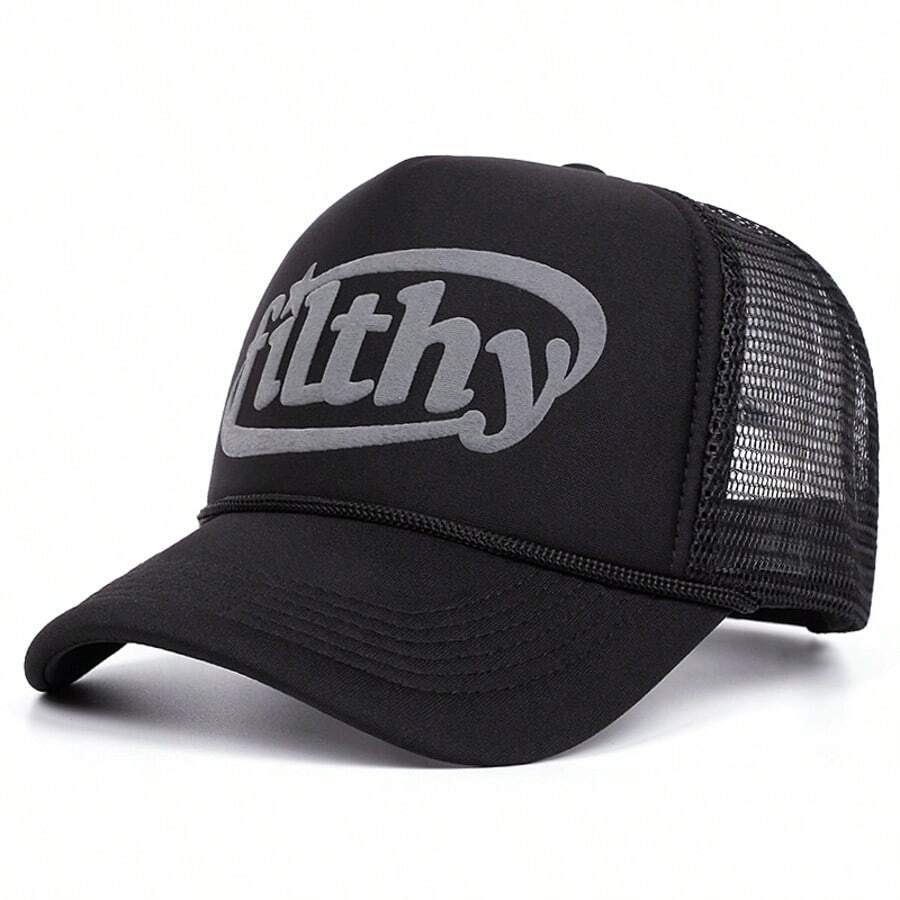 1pc Fashionable "Filthy" Sponge Baseball Cap, Unisex Outdoor Sports Casual Snapback Hat, Suitable For Spring/Summer - Multicolor - View 1