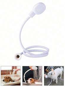 1个多功能水龙头延长器，带淋浴喷头，使用方便，适用于洗发、浴缸和淋浴喷头适配器、宠物淋浴、宠物清洁和美容产品。日常必需品、浴室用品、水槽配件、家居生活、返校季、秋冬风格、节日派对装饰、情人节、感恩节、新年礼物、送给她的礼物。 - 彩色 - 查看 1