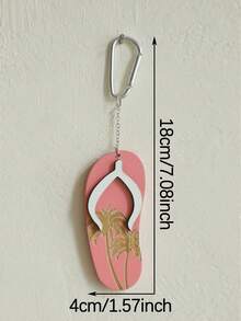 1pc Summer Flip Flop Keychain, Beach Themed Colorful Flip Flop Design With Tropical Palm Tree Decor, Fun Holiday Accessory, Travel Keychain, Bright Yellow, Blue, Pink Flip Flops, Keychain Set To Create Summer Vibe, Suitable For Bags And Wallets, Perfect Holiday Gift, Bohemian Style Accessory, Fashionable Beach Party Decor, Creative Holiday Keychain For Summer Lovers, Casual Chic Summer Lifestyle Accessory - Multicolor - View 12
