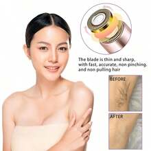 1 máy tẩy lông mặt điện, máy tỉa lông môi/lông mày không đau dành cho nữ - Trắng - Xem 4