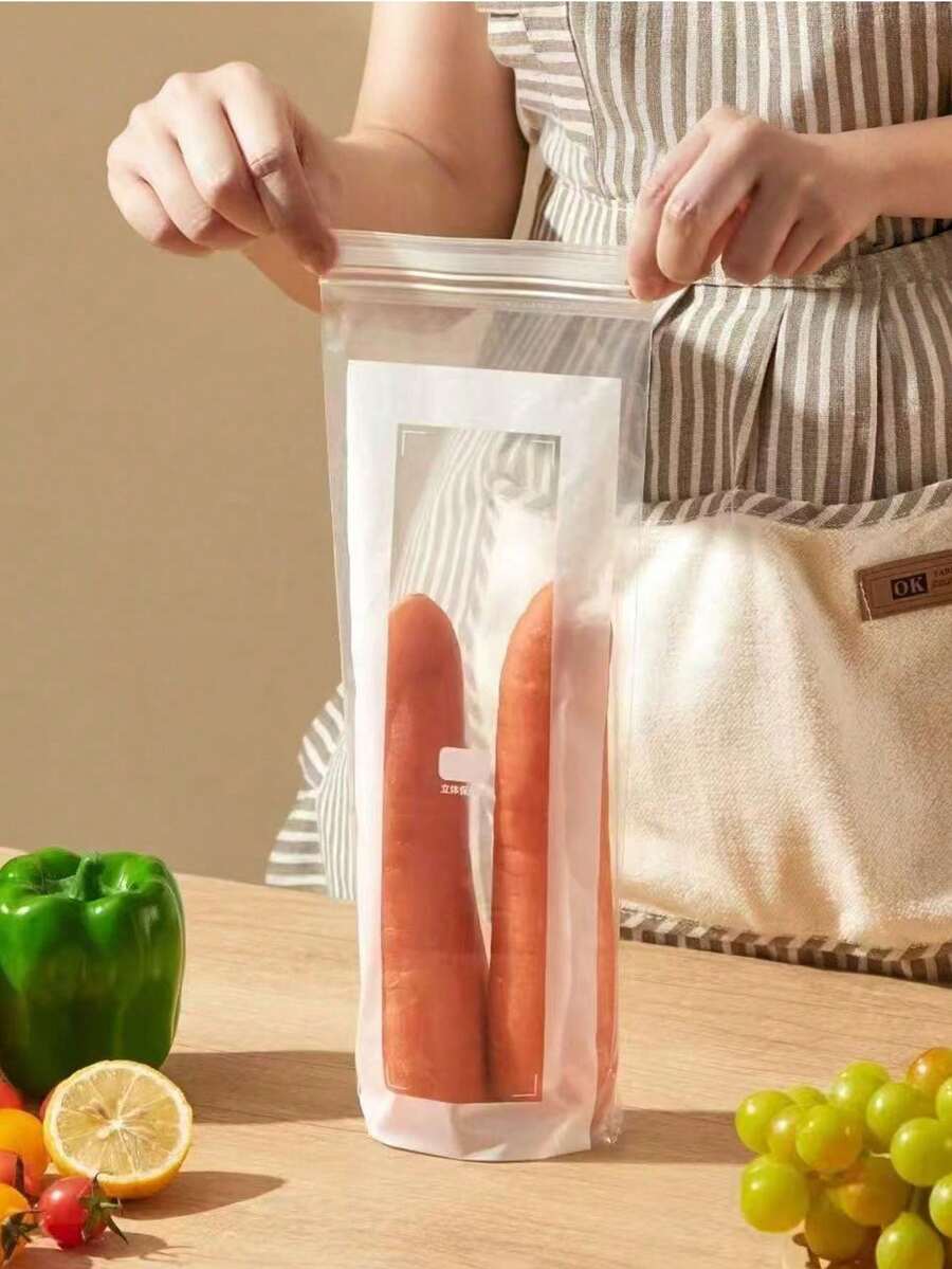 Túi đông lạnh Ood Storage, túi dài chống ẩm có khóa kéo, túi dày dặn có hai lớp kẹp chắc chắn. - Nhiều màu - Xem 1