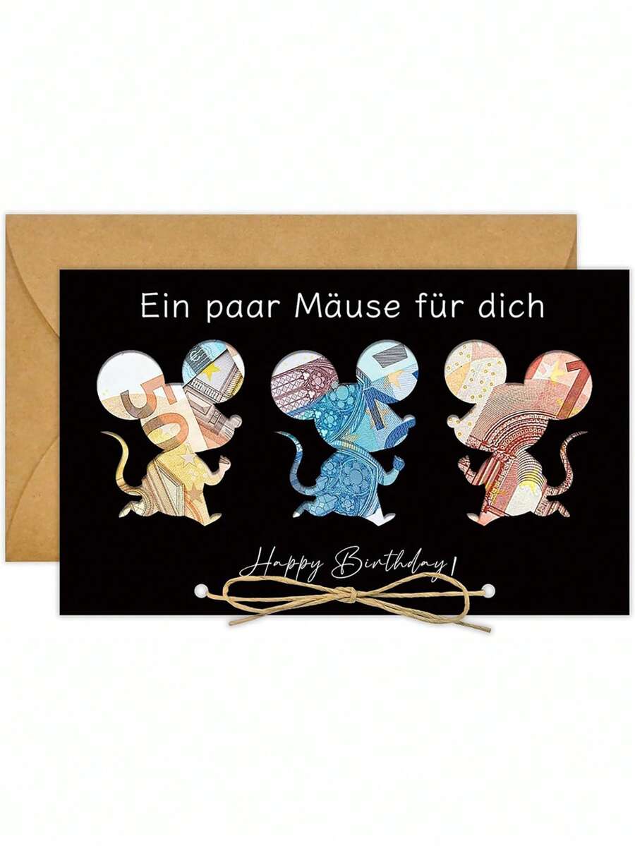 趣味生日贺卡礼金包装，生日礼金附赠信封，原创生日礼金贺卡