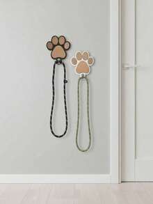 Wooden Paw Print Bathrobe Hook, Vintage Wall-Mounted Bathroom Accessory, Decorative For Bedroom, Fashionable Wooden Surface, Rust-Resistant - Multicolor - View 6