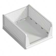 5 hộp đựng đồ gấp gọn, hộp nhựa xếp chồng được, thích hợp cho tủ quần áo, tủ bếp, phòng tắm, văn phòng, màu trắng - 5L - Nhiều màu - Xem 3