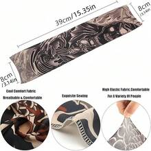 Elastische Tattoo-Armstulpen - UV-Schutz Kühlende Armstulpen - Seidig glatte Fahrrad-Armstulpen - Geeignet für Outdoor-Aktivitäten, Angeln, Radfahren, Wandern. Geeignet für Männer und Frauen - Verschiedenfarbig - Übersicht 11