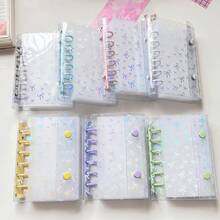 Portador A7, Cubierta con cinta, Libro de almacenamiento con estrellas brillantes, Libro de pegatinas/Libro de bolsillo, Portador A7 Libro de pegatinas, Planificador de papelería, Cuaderno, Libro de pegatinas, Suministros de oficina, Suministros escolares - A - Ver 10