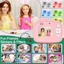 The New Children's Instant Printing Camera Comes With A Cartoon Silicone Protective Case To Prevent Falling, Easy To Operate, And Convenient To Carry. It Is The Most Creative Halloween, Christmas, And New Year Birthday Gift - Multicolor - View 9