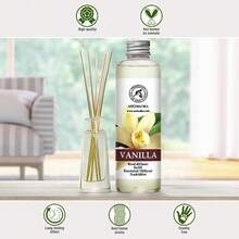 Vanilla Diffuser Refill w/Natural Essential Vanilla Oil 6.8 Fl Oz - Intensive - Fresh and Long Lasting Fragrance - Reed Diffuser Oil Refill Vanilla - for Aromatherapy - SPA - Home - Office - Fitness - Paquete de 1 unidad de 6.8 onzas líquidas - Ver 4