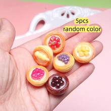 Cute Mini Fruit Tart Resin Model - DIY Handmade Mini Food Decoration Suitable For Dollhouse And Jewelry Making, Suitable For Teenagers As Mini Toys - Multicolor - View 14