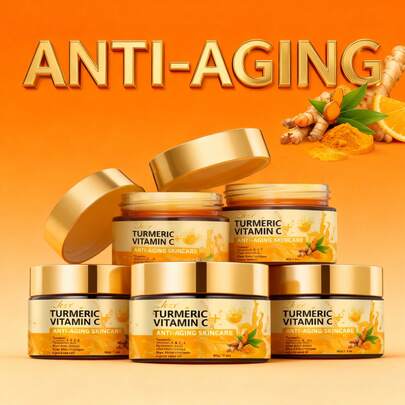 姜黄维生素C面霜，姜黄改善暗沉松弛的肌肤，维生素C滋润提亮肤色，调节肌肤水油平衡，强化肌肤屏障，令肌肤水润、透亮、紧致，适合自用或作为贴心礼物送给男士和女士。