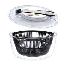 1pc, 3L Capacity Kitchen Gadget Set, Includes Fruit Filter, Vegetable Washer & Dryer, Salad Spinner, Fruit Basket, Fruit Skimmer, Lettuce Dryer, Strainer, Drying Rack, Kitchen Tools, Practical Kitchen Utensils, Easy One-Hand Press Cover - 3L - View 5