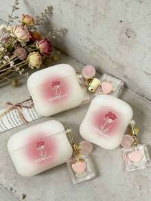 1个扎染玫瑰图案防摔耳机盒，兼容苹果第三代/Pro 2无线蓝牙耳机盒 - 彩色 - 查看 3