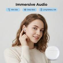 无线蓝牙5.0耳机，带麦克风，防水入耳式耳机，适用于智能手机 - 查看 3