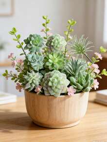 8/11/15件装仿真多肉植物盆栽，桌面摆件，窗台绿植装饰，多种无盆仿真植物，质感逼真，可采摘，逼真塑料仙人掌茎，多肉植物花园家居装饰，礼品，春季礼品，复活节，复活节装饰品 - 彩色 - 查看 5