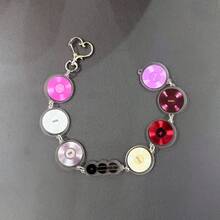 1个KPOP《阿里郎》唱片造型吊坠钥匙扣，RM、JIN、J-HOPE、JIMIN、V限量版周边，ARMY粉丝必备，可挂在背包上或装饰车钥匙，韩国流行音乐周边 - 彩色 - 查看 6