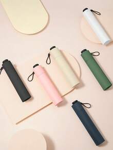 Umbrelă pliabilă ultra-ușoară din fibră de carbon - umbrelă de călătorie rezistentă la UV și vânt, umbrelă de soare portabilă cu deschidere manuală, potrivită pentru naveta și utilizarea în aer liber, accesorii pentru naveta | Accesorii de modă, umbrelă de exterior. Mini umbrelă pliabilă portabilă - vinil negru cu protecție UV, design simplu și simplu, umbrelă de soare., Exterior, grădină, articole esențiale de călătorie, articole esențiale portabile - Multicolor - Vizualizare 8