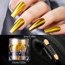 Y2K Nail Art Powder Kit, 12 Colors With 12 Cleaning Swabs, Holographic Metallic Mirror Effect Powder, Nail Art Gel Polishing Decorative Resin Craft Nail Salon Home Use - Multicolor - View 5
