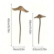 2/3pcs Vintage Rustic Metal Mushroom Garden Decor Set, 40.01cm And 29.01cm Outdoor Rust-Colored Mushroom Signs, Suitable For Cottage Style Yard And Lawn Decor - Perfect Gift For Family, Friends Or Colleagues - One Big and One Small - View 13