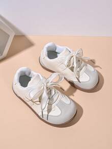 2026 Novos Tênis Retrô para Crianças no Outono | Tênis Casuais Brancos para Meninos e Meninas | Estilo Minimalista, Sola Super Macia, Durável (Lembrete Amigável: Escolha o Tamanho com Base no Comprimento Real do Pé.) - Bege - Visão 5