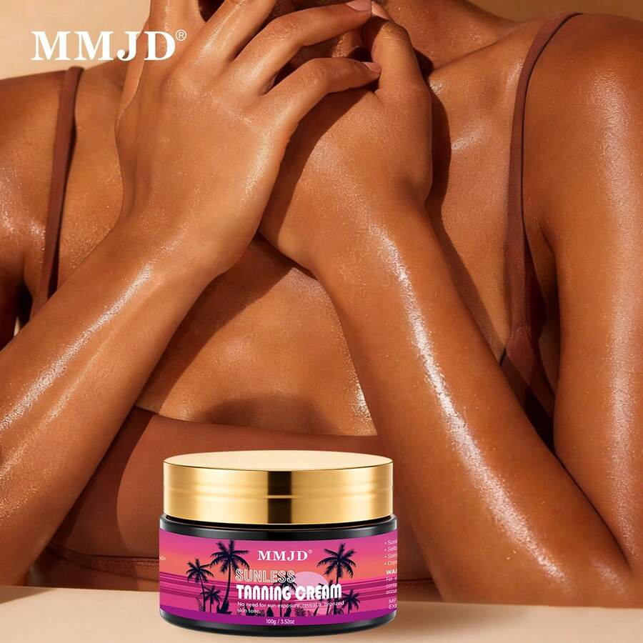 100克保湿不油腻天然古铜色面部及身体护理霜，适合白皙至中等肤色