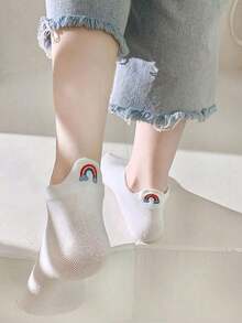 5双女士刺绣卡通短袜，低帮，春夏款 - 彩色 - 查看 7
