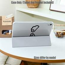 适用于 iPad Mini 4/5/6/7、5/6/8/9/10/11、Air 3/4/5/6/7、Pro 10.5/11/12.9/13 英寸、Galaxy Tab S6 Lite/S7/S8/S9/S10/FE/Plus/A8/A9 Plus 系列的透明亚克力三折保护套，带笔槽。高透明度、防摔、三折支架、笔槽收纳、纤薄全方位保护、精准开孔。 - 彩色 - 查看 8