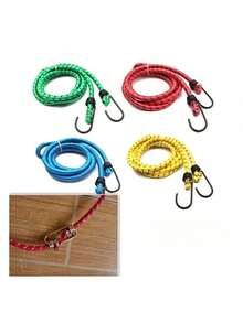 Heavy Duty Elastic Luggage Strap With Double Hooks - Safety Rope, Suitable For Suitcases, Motorcycles, Cars, Trucks, Bicycles - Multipurpose Cargo Rope For Travel, Moving, Warehouse - Durable And Easy To Use, Luggage Strap For Travel, Vehicle Cargo Rack, Multipurpose Cargo Rope, Sturdy Hook Design, Moving Essential, Reinforced Structure, Moving Supplies - Multicolor - View 4