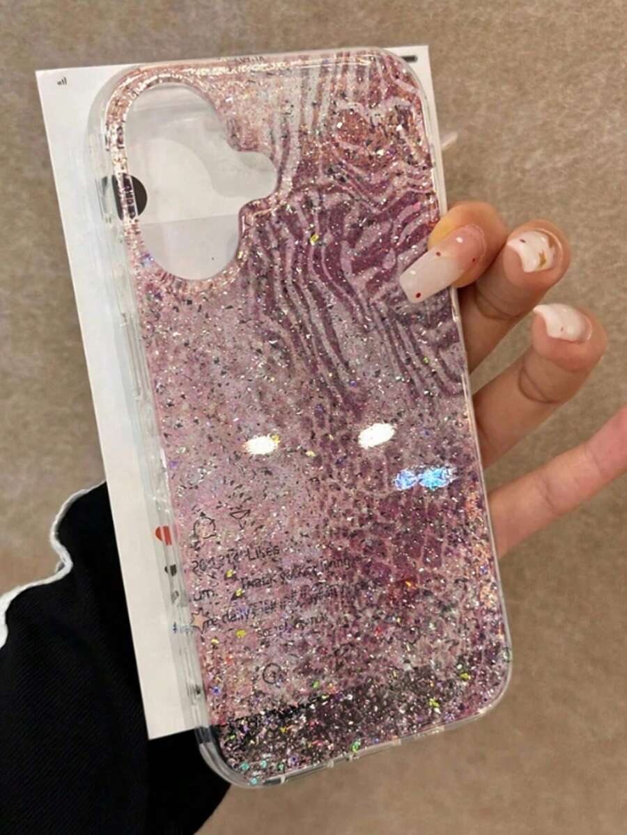 1个闪光渐变豹纹彩绘保护壳，兼容 17 Pro、17 Air、17、17 Pro Max、16 Pro Max、16、16 Pro、15 Pro Max、14、13、12、11、14 Pro Max、11、14、13等智能手机，防摔，男女通用 - 彩色 - 查看 1