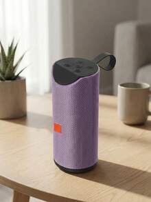 Bocina portátil inalámbrica Bluetooth tipo cilindro con correa para colgar, sonido potente, controles superiores integrados, diseño compacto y resistente para reuniones, casa, oficina, viajes, picnic y exteriores, ideal para música y llamadas - Ver 1