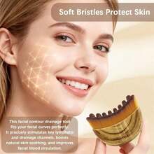 Luxury Large Body Brush For Face & Lymphatic Drainage – Premium Women's Day Gift, Fashion Cleaning Tool For Daily Spa & Party Glam - Brown - View 5