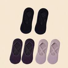 1/3/5 đôi tất Pilates nữ, tất yoga Pilates chống trượt có đế bám, tất cổ cao phù hợp cho barre, bệnh viện, dép chống trượt, tất đi thuyền. - Nhiều màu - Xem 7