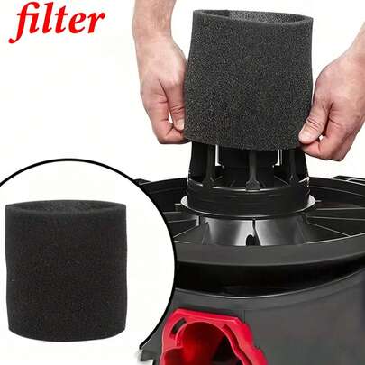 泡沫套管过滤器替换零件，吸尘器泡沫过滤器替换件，适用于Shop-Vac、Vacmaster和Genie吸尘器的湿式吸尘器泡沫替换过滤器